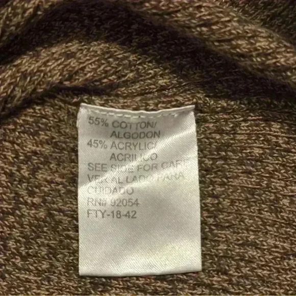 Carolyn Taylor Textured Brown Long Sleeve Size Medium - Picture 8 of 10